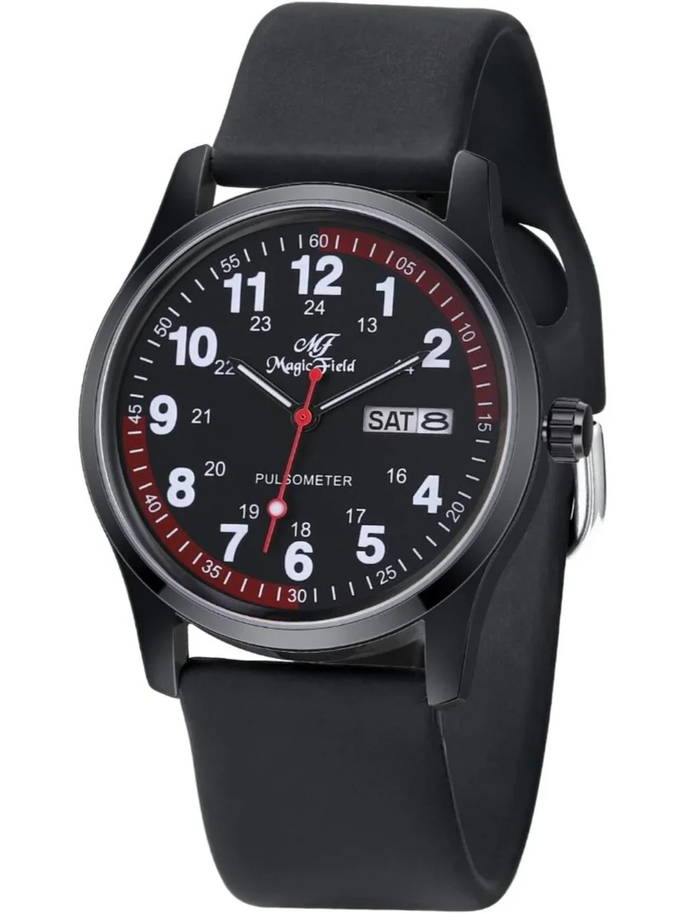 Women's Black Easy to Read Military Time Waterproof Fashion Wrist Watches